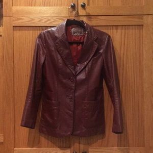 Oxblood Vintage Leather Blazer